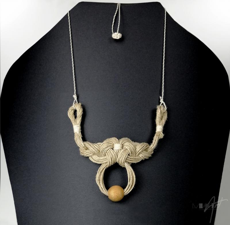 ● Kenderzsinór kompozíció egyedi csomózással●