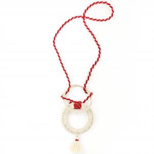 ● Horgolt boho textilnyaklánc karikákkal●