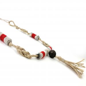 ● Rusztikus nyaklánc hengergyöngyökkel és csomózással●