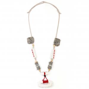 ● Rusztikus textilnyaklánc, medállal●