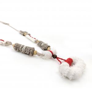 ● Rusztikus textilnyaklánc, medállal●