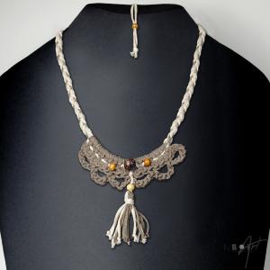 ● Horgolt boho textilnyaklánc3●