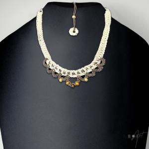 ● Horgolt boho textilnyaklánc4●